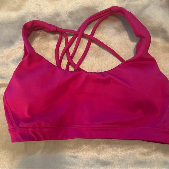 Victoria's Secret Other - - Victoria Secret fuchsia athletic strappy sports bra size Small